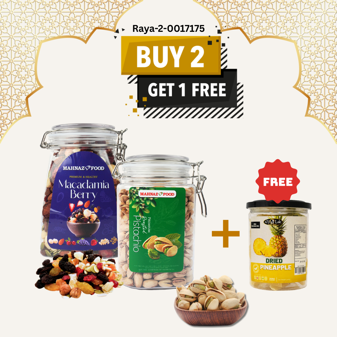 Buy 2 Free 1 | Pistachio | Macadamia Berry | Cashew Roasted Nuts | 800g| x FREEGIFT | 200g