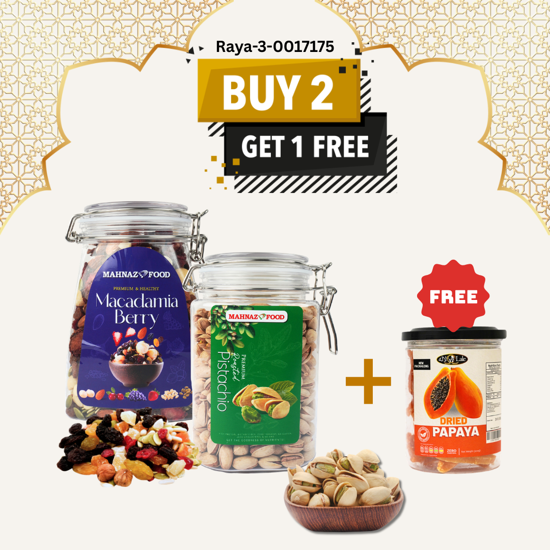 Buy 2 Free 1 | Pistachio | Macadamia Berry | Cashew Roasted Nuts | 800g| x FREEGIFT | 200g
