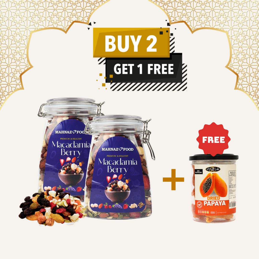 Buy 2 Free 1 | Pistachio | Macadamia Berry | Cashew Roasted Nuts | 800g| x FREEGIFT | 200g