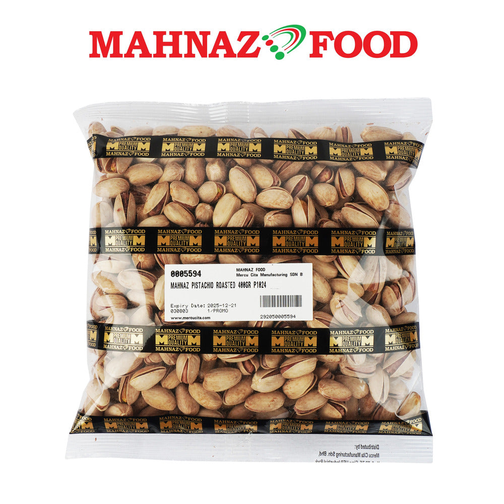 MAHNAZ FOOD - NUTS PROMOTION Pistachio/Cashew Nut/Brazil Nut/Walnut/Charcoal/Hazelnut (400g)-Pistachio Iran 400g