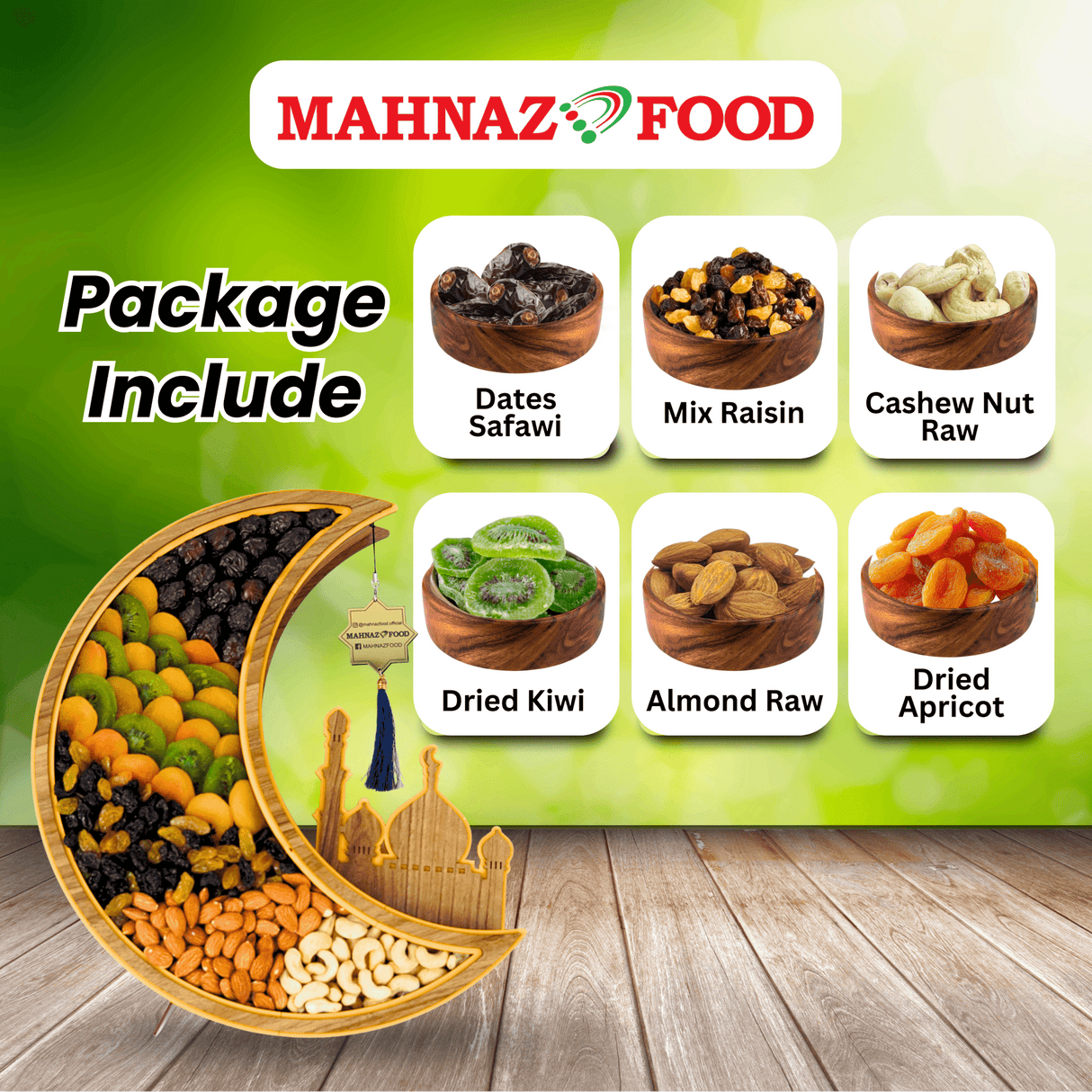 Mahnaz Food Bulan Kurma & Buah-buahan Kering Kotak Hadiah