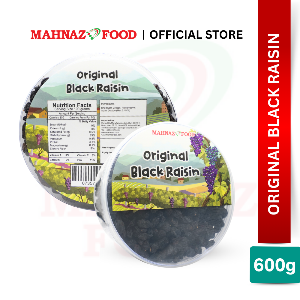 Mahnaz Food Variety Raisins Round Container 500g – 700g | Premium Snack | Healthy Gift Set | Mix Raisins | 葡萄干礼盒