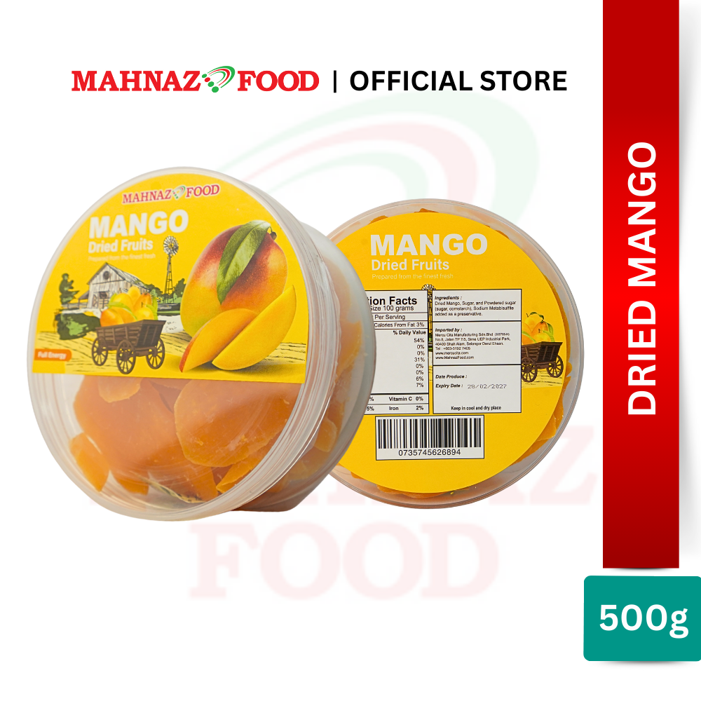 Mahnaz Food Variety Dried Fruits Round Container 400g – 550g | Premium Snack | Healthy Gift Set | Mix Buah Kering | 干果礼盒