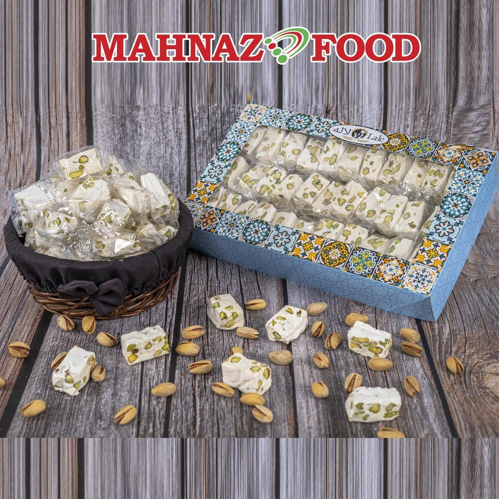 Makanan Mahnaz - Nougat Pistachio Turkish Delight Snek (10 Keping & 140G - 500G)