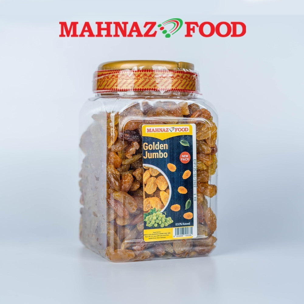 Makanan Mahnaz - Kismis Jumbo Emas | Kismis Golden Jumbo (500G/1Kg)