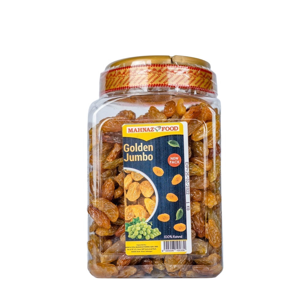 Makanan Mahnaz - Kismis Jumbo Emas | Kismis Golden Jumbo (500G/1Kg)
