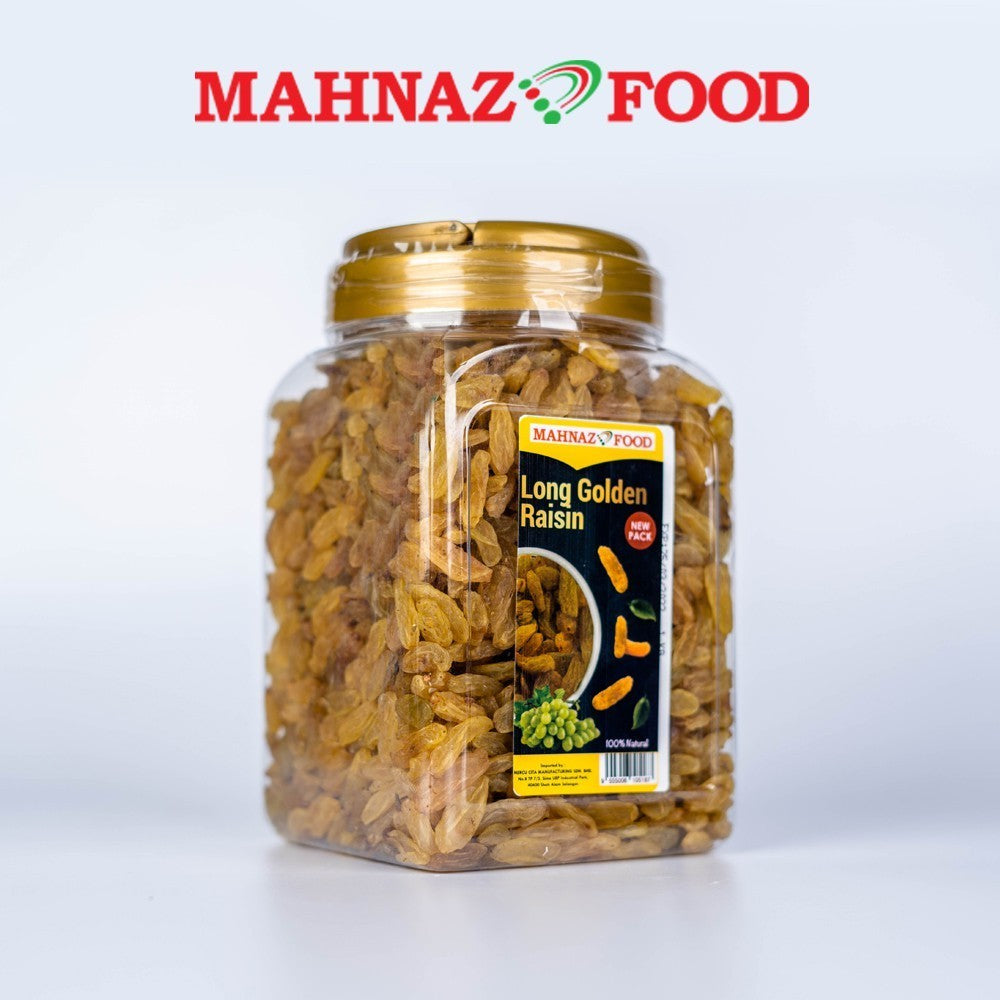 Makanan Mahnaz - Long Golden Raisin | Kismis Golden Panjang (1Kg/500G)
