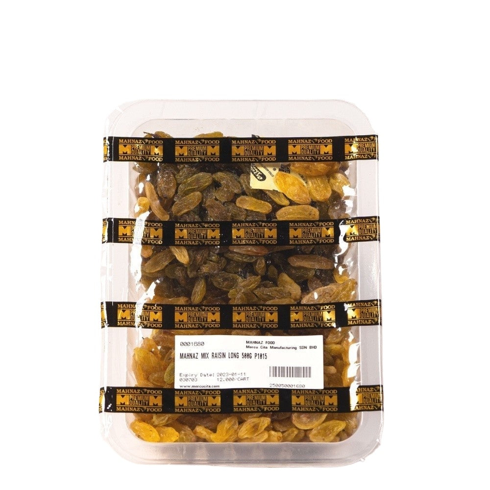 Makanan Mahnaz - Kismis Panjang Campuran (500G)
