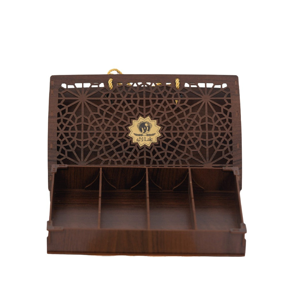 Mahnaz Food | Lale Bag Wooden Box Dark Brown | Box Only
