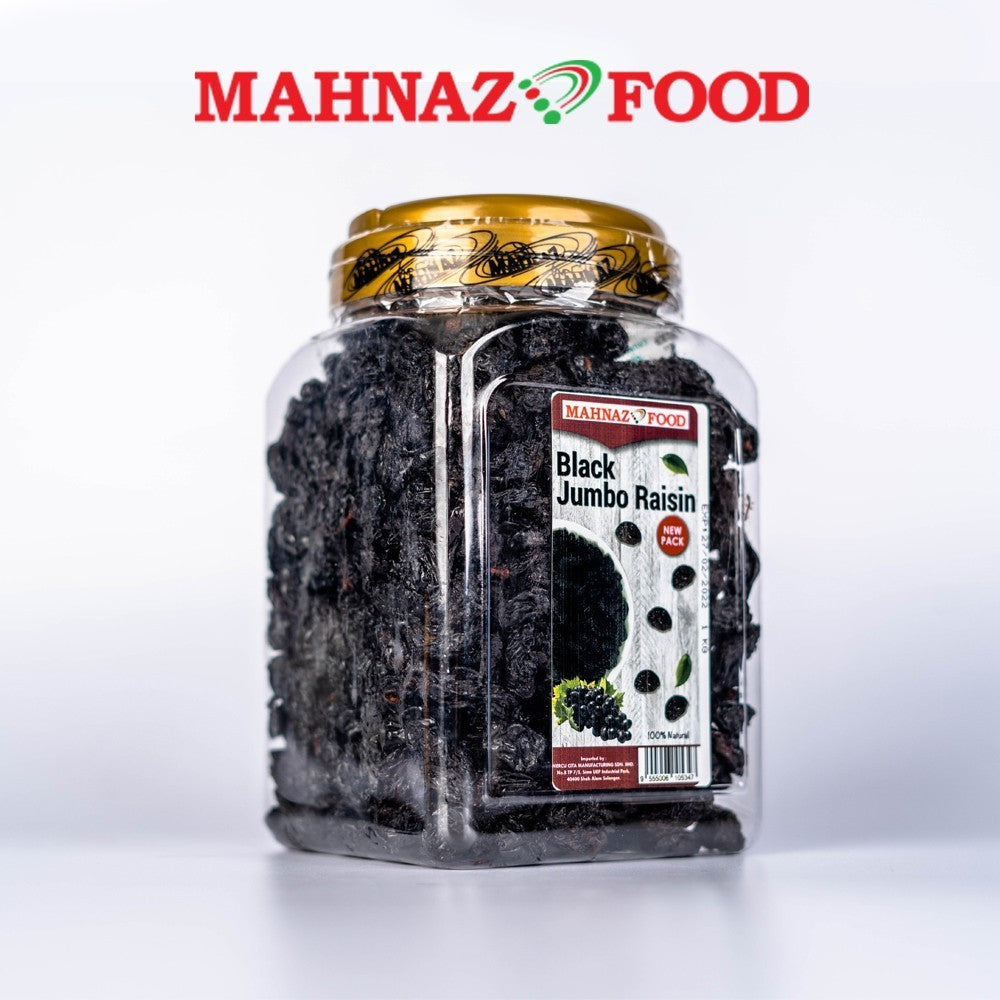 Mahnaz Food Black Jumbo Raisin (500G/1Kg)