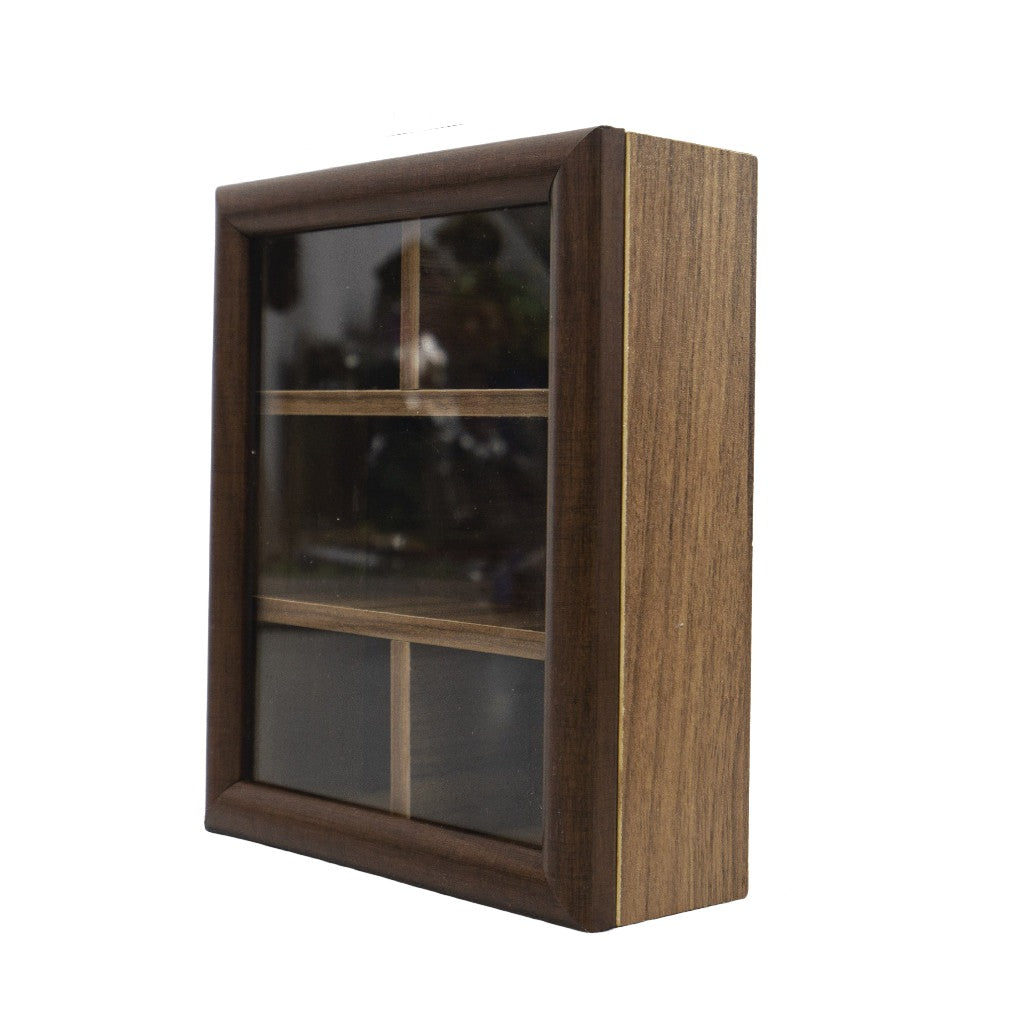 Mahnaz Food | Wooden Small Glass Box C (5 Parts With Flat Sides) | Box Only