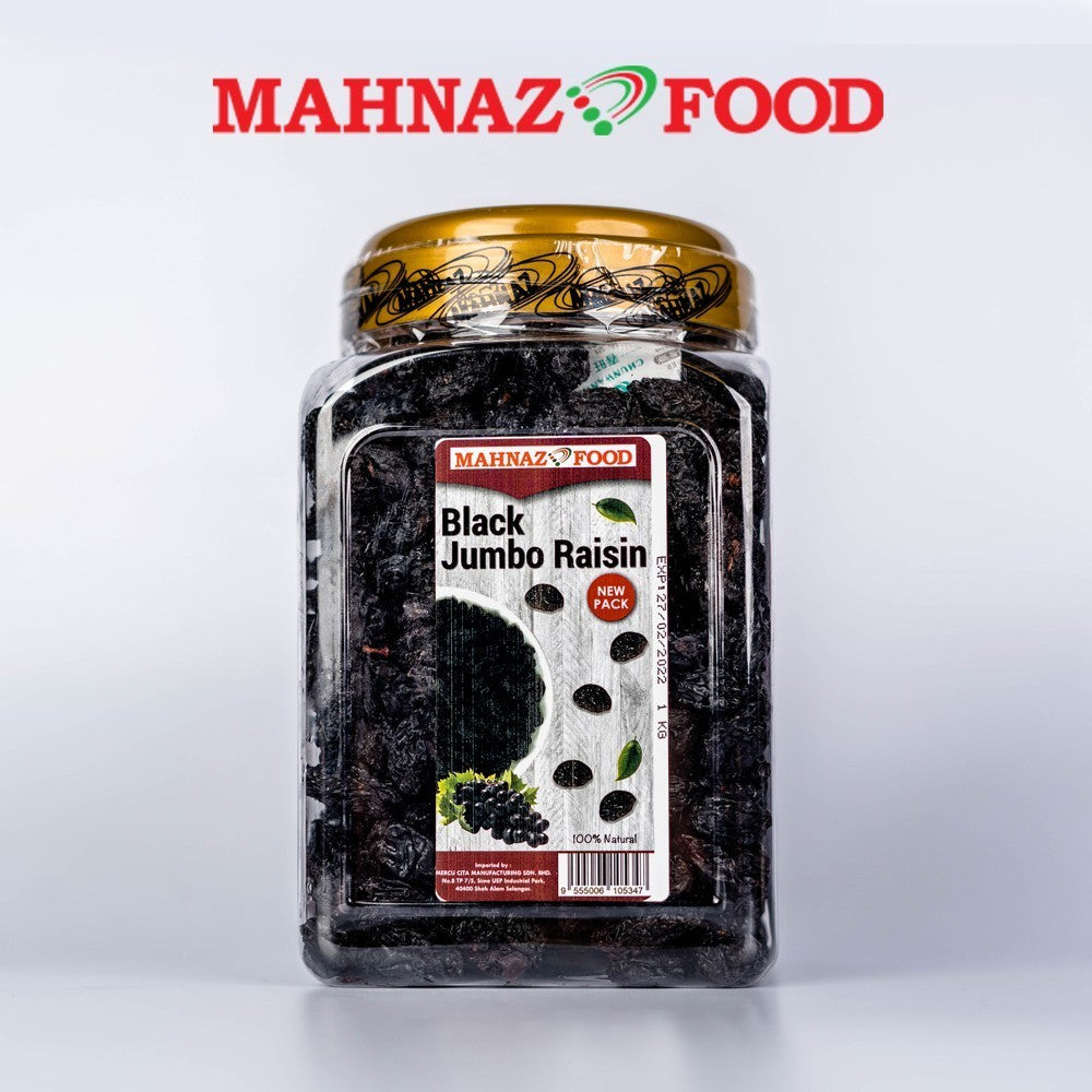 Mahnaz Food Black Jumbo Raisin (500G/1Kg)