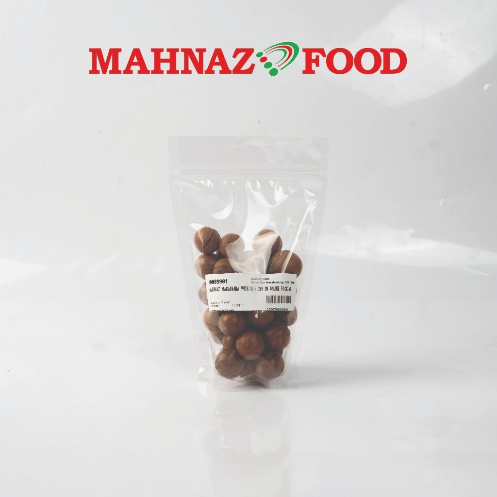 Makanan Mahnaz - Macadamia Dengan Kulit 200G / 1Kg (Kunci Percuma)