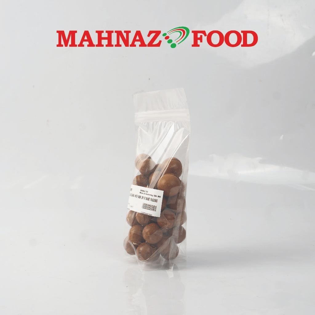 Makanan Mahnaz - Macadamia Dengan Kulit 200G / 1Kg (Kunci Percuma)