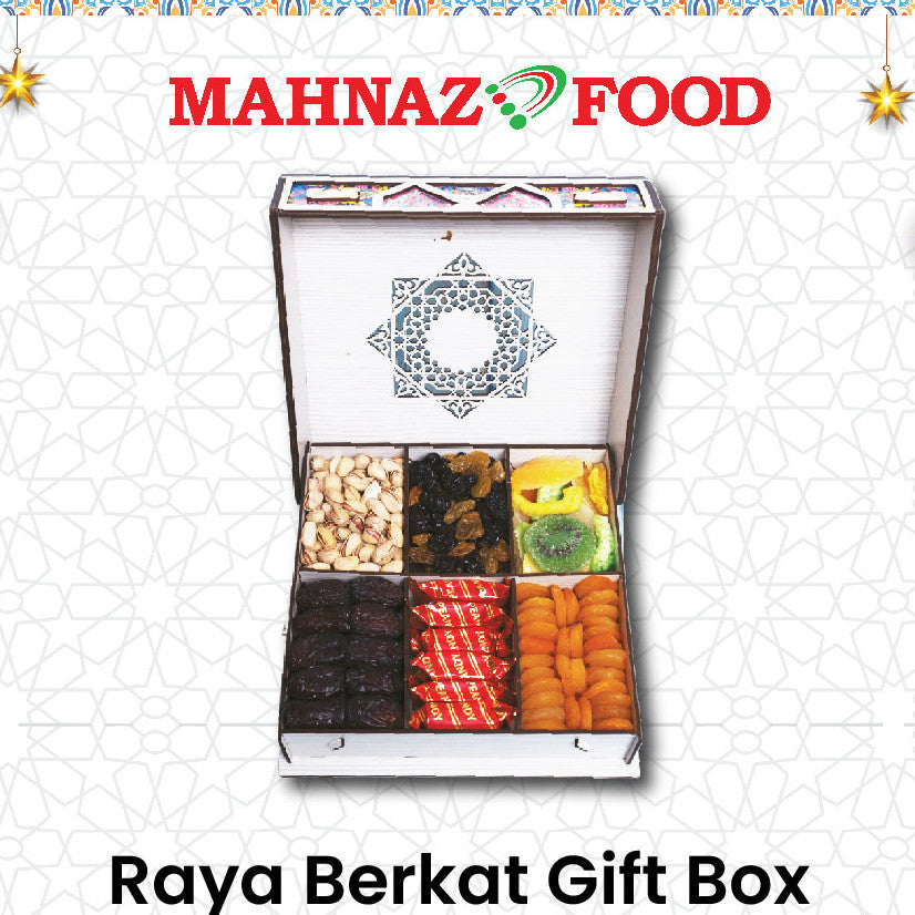 Makanan Mahnaz - Kotak Hadiah Raya Berkat | Set Kotak Hadiah Raya | Set Hamper | Kotak Hadiah Puasa