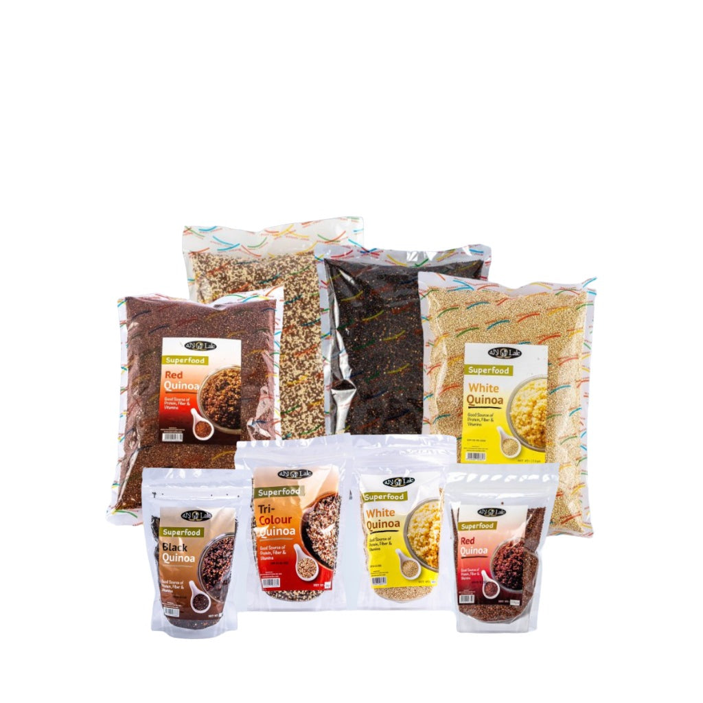 Makanan Mahnaz - Quinoa Tinggi Protein Hitam, Merah, Putih & Campuran (300G / 1Kg)