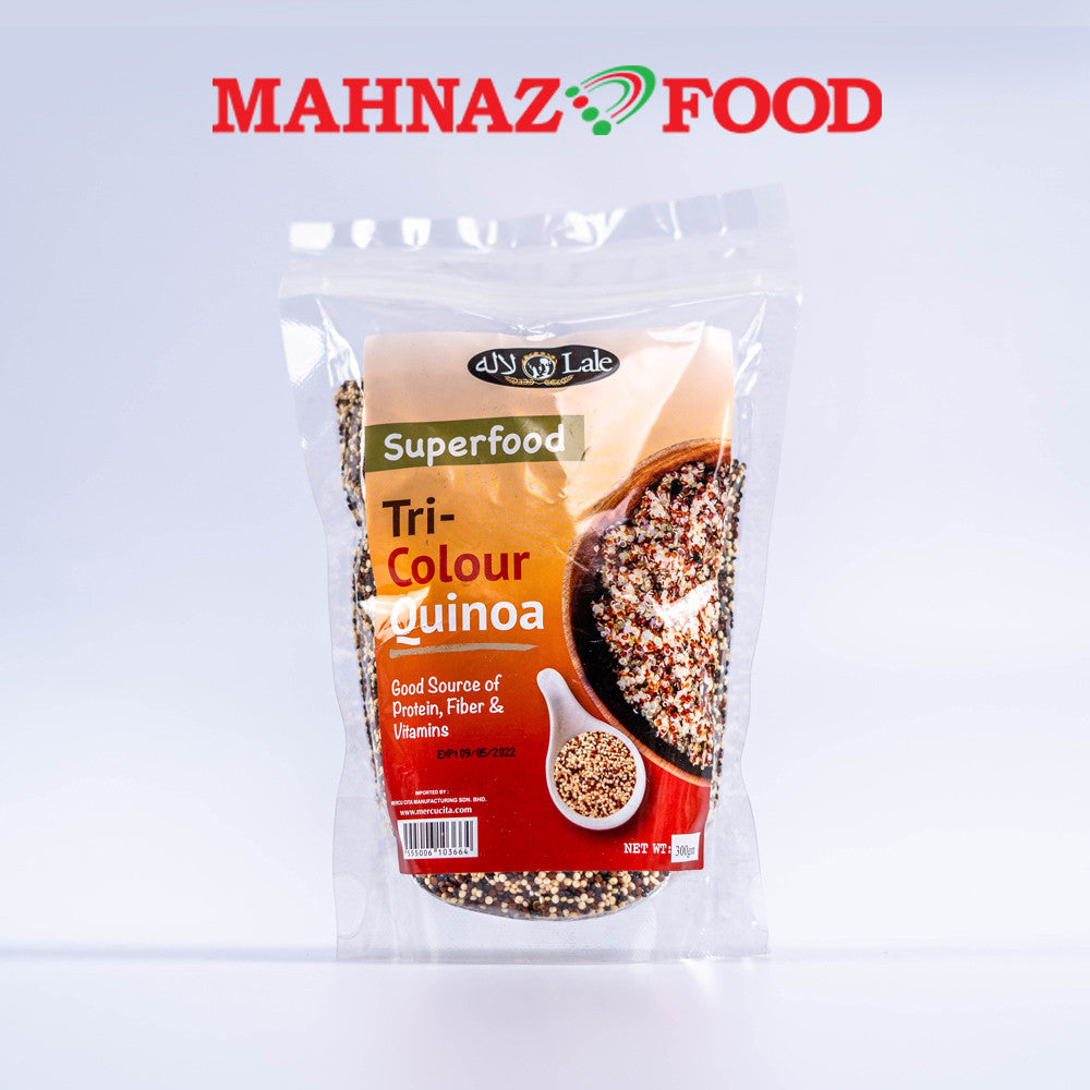 Makanan Mahnaz - Quinoa Tinggi Protein Hitam, Merah, Putih & Campuran (300G / 1Kg)