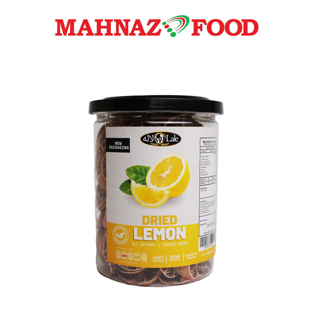 Mahnaz Food Lale Lemon Kering Serbaguna Snek Buah-buahan Kering Semulajadi Makanan Semasa Dalam Perjalanan 70G