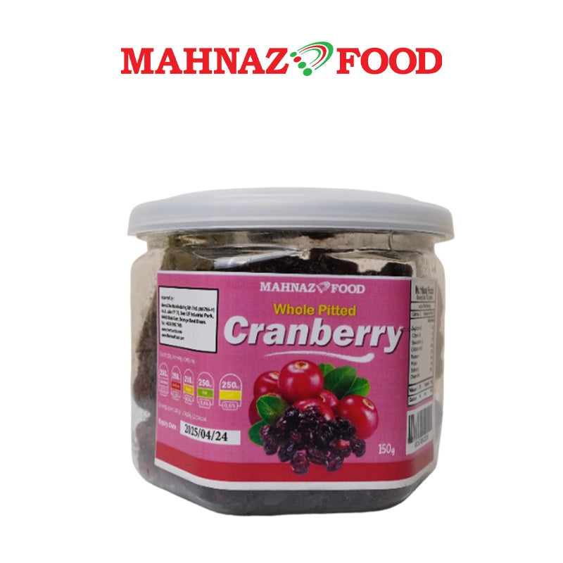 Mahnaz Food Whole Pitted Cranberries 150G