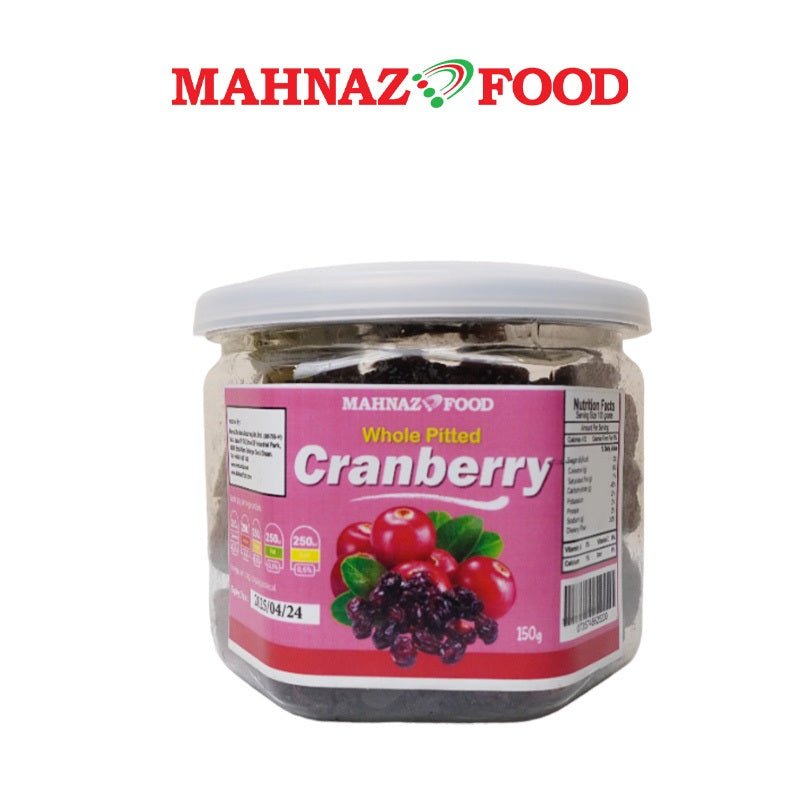 Mahnaz Food Whole Pitted Cranberries 150G