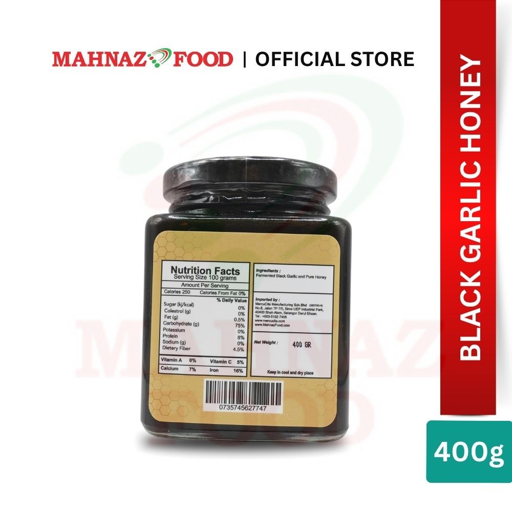 MAHNAZ FOOD - GARLIC HONEY | BLACK GARLIC HONEY 400G | MADU BAWANG PUTIH