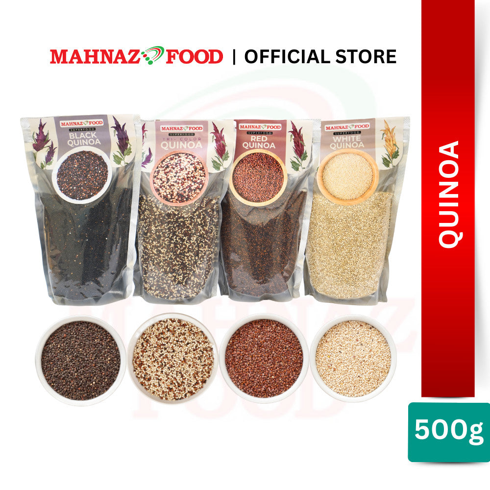 MAHNAZ FOOD Quinoa High Protein Black, Red, White & Mix (300g/1kg)