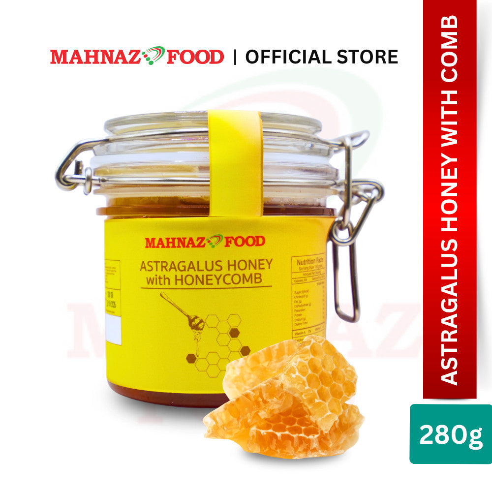 Mahnaz Food Astragalus Honey | 150G / 250G / 280G / 500G / 1100G With Honeycomb | Immune Boost | Ready To Eat θθ ι»θͺθ