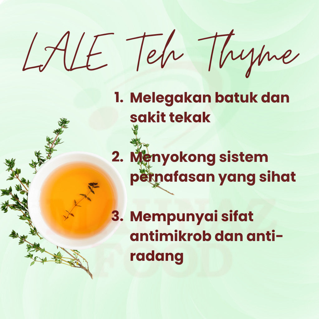 MAHNAZ FOOD Lale Herbal Tea Collection Teh Herba Daun Teh Bunga Senna/Green Tea/Black Tea/Rose/Roselle/Thyme