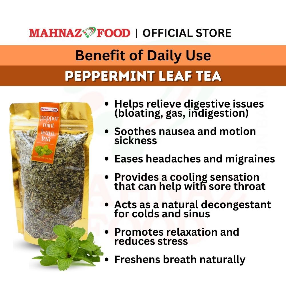 Mahnaz Food Lale Peppermint Leaf Tea (40g) | Teh Daun Pudina