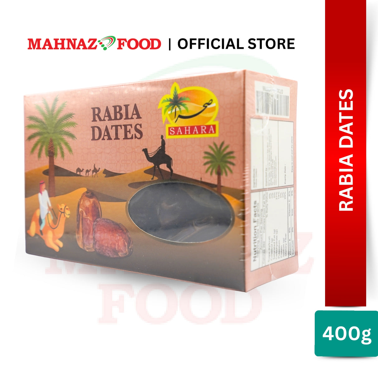 MAHNAZ FOOD SAHARA RABIA DATES 400G