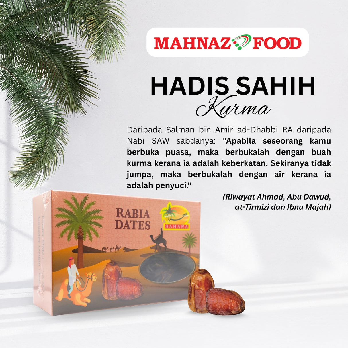 MAHNAZ FOOD SAHARA RABIA DATES 400G