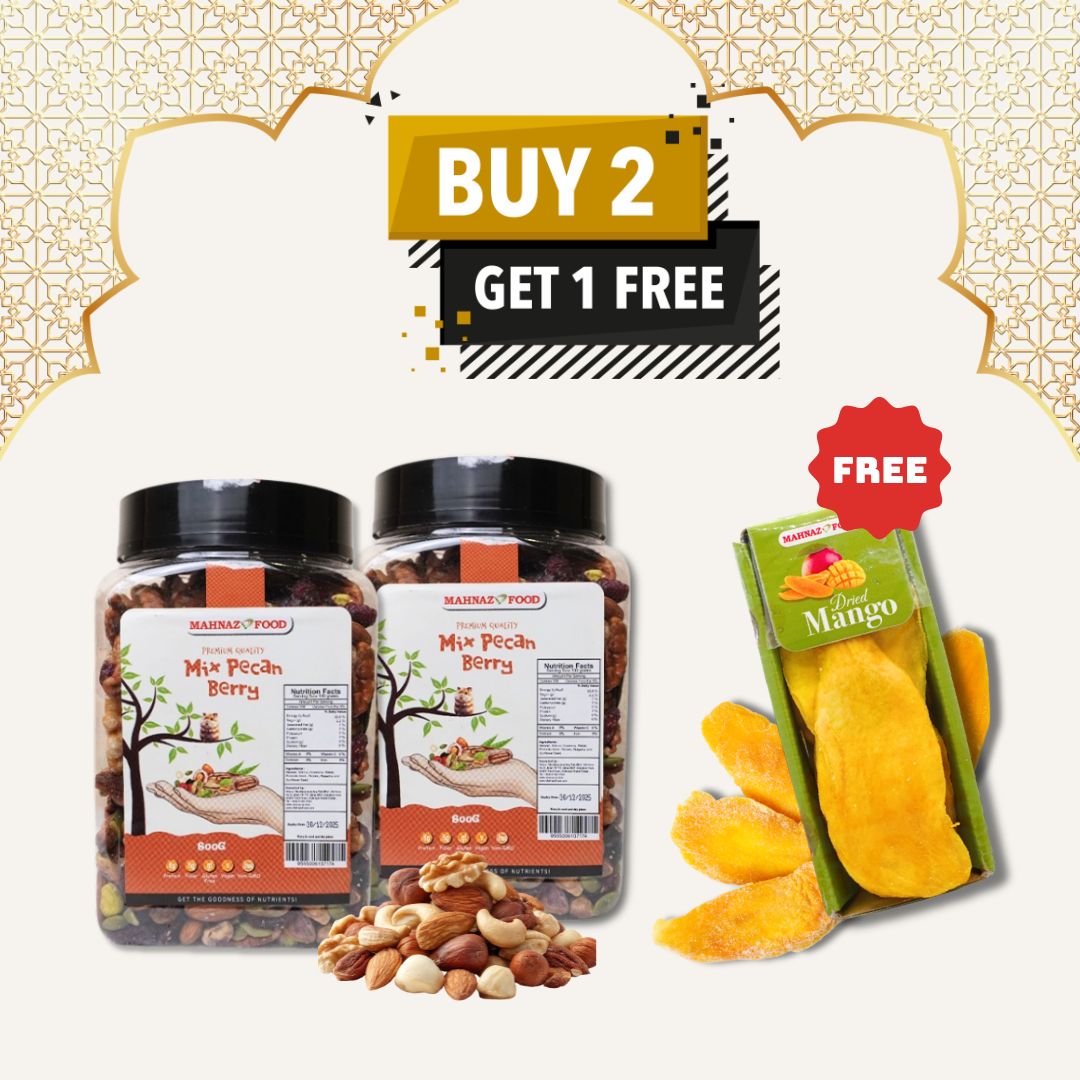 Buy 2 Free 1 | Lale Pecan Berry Mix | 800g | Free Dried Mango
