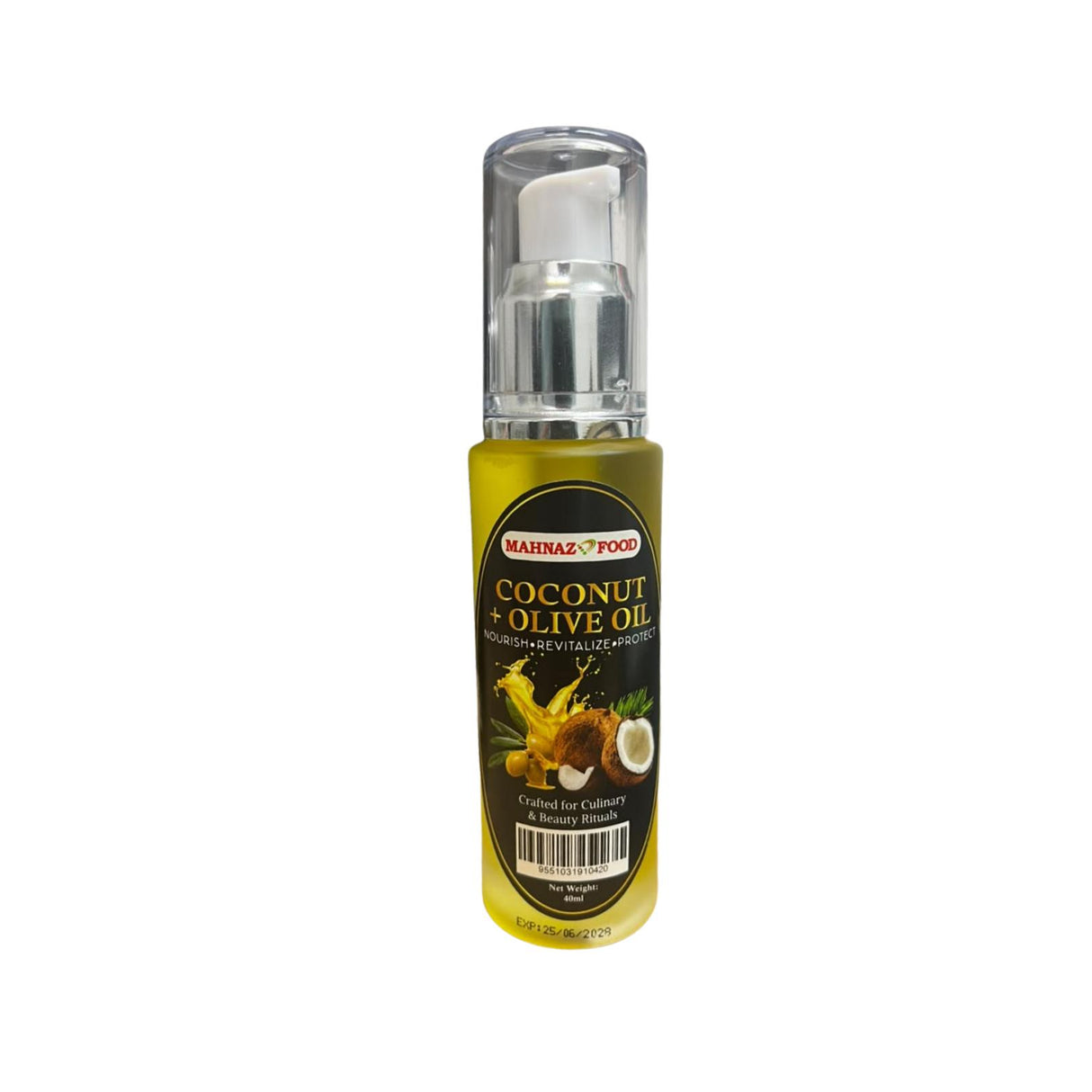 Mahnaz Food | Oil | Coconut / Coconut & Olive Oil | Pure & Organic | Multipurpose | 40ml