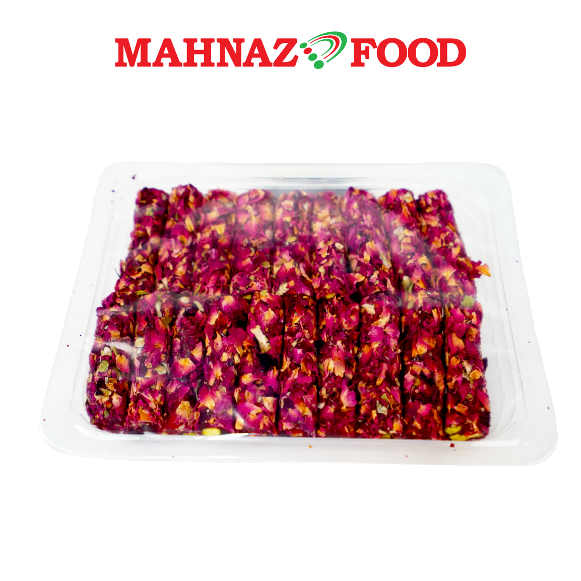 Mahnaz Food Lokum Kazani Turkish Delight Rose Pomegranate Pistachio And Kadayif Finger Delight 250g Made in Turkey