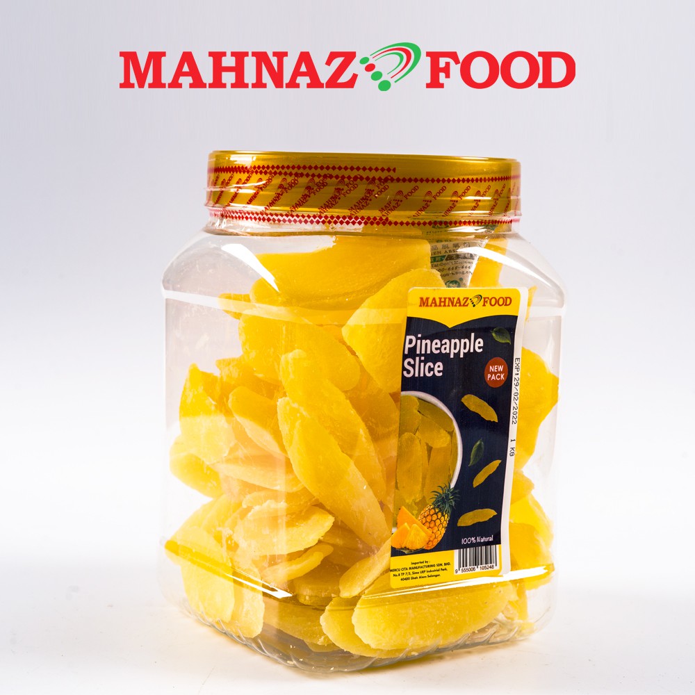 MAHNAZ FOOD - DRIED FRUIT PINEAPPLE SLICE/KEPINGAN BUAH NANAS KERING 150G/200G/400G/1KG