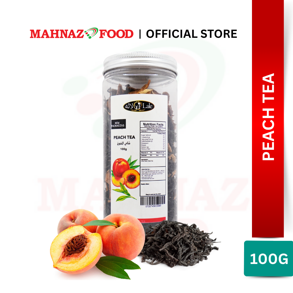 MAHNAZ FOOD Peach Tea Herbal Leaf Healthy Small Pack (100g) | Teh Buah Pic
