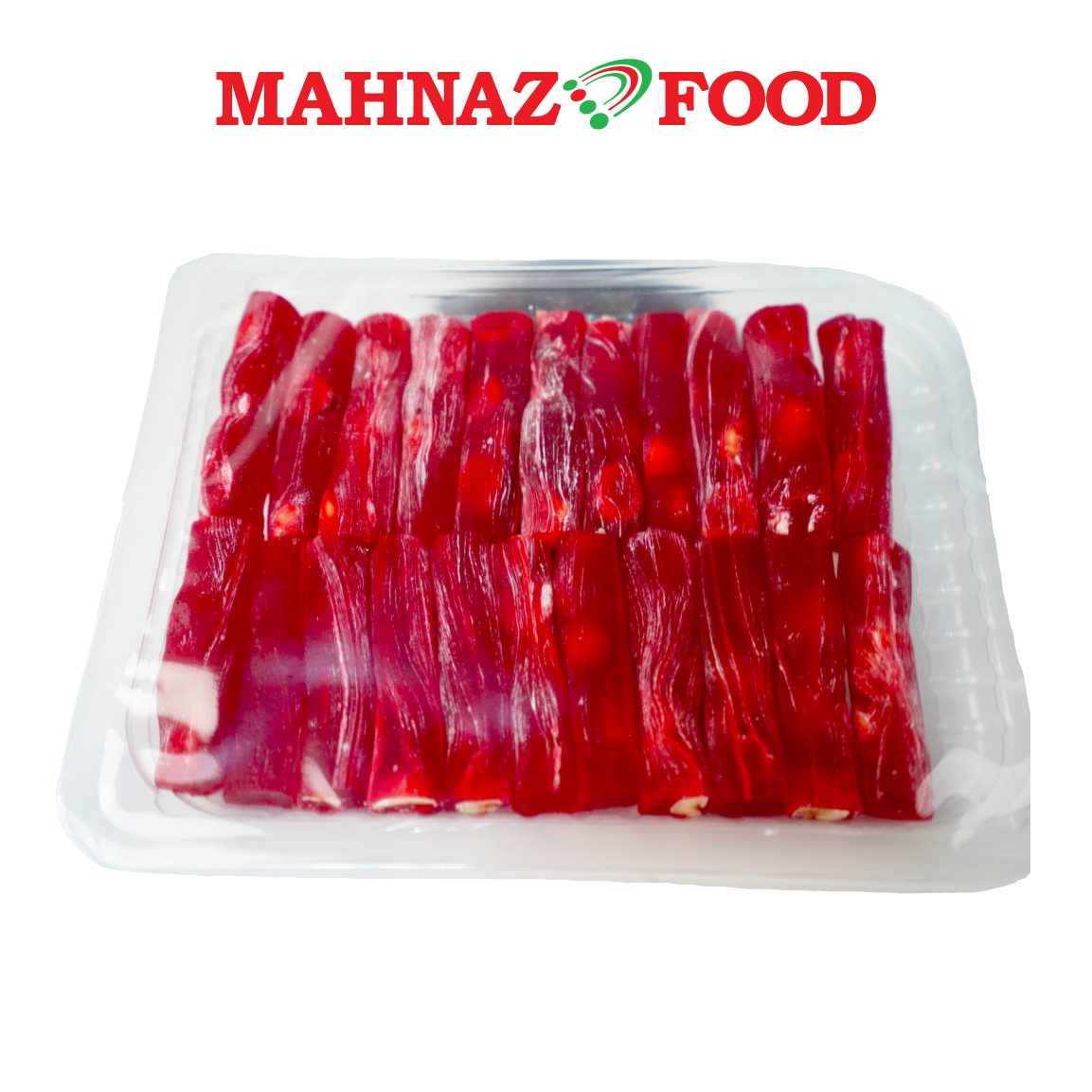 Mahnaz Food Lokum Kazani Turkish Delight Pomegranate And Hazelnut Finger Delight 250g Made in Turkey