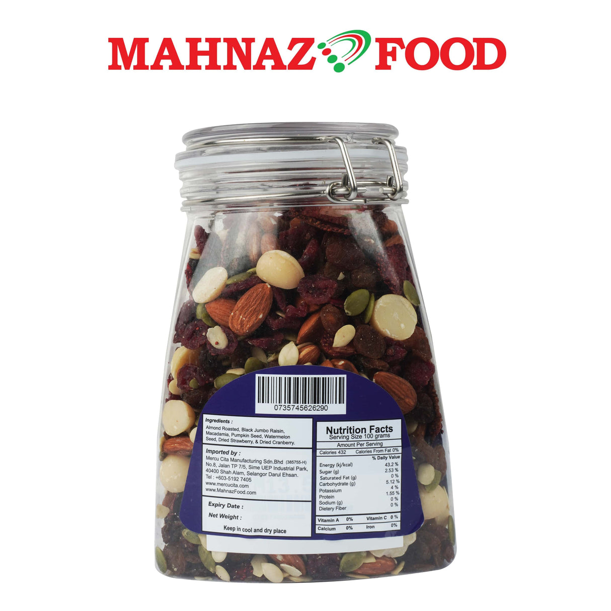 Mahnaz Food Premium Macadamia Berry 650G