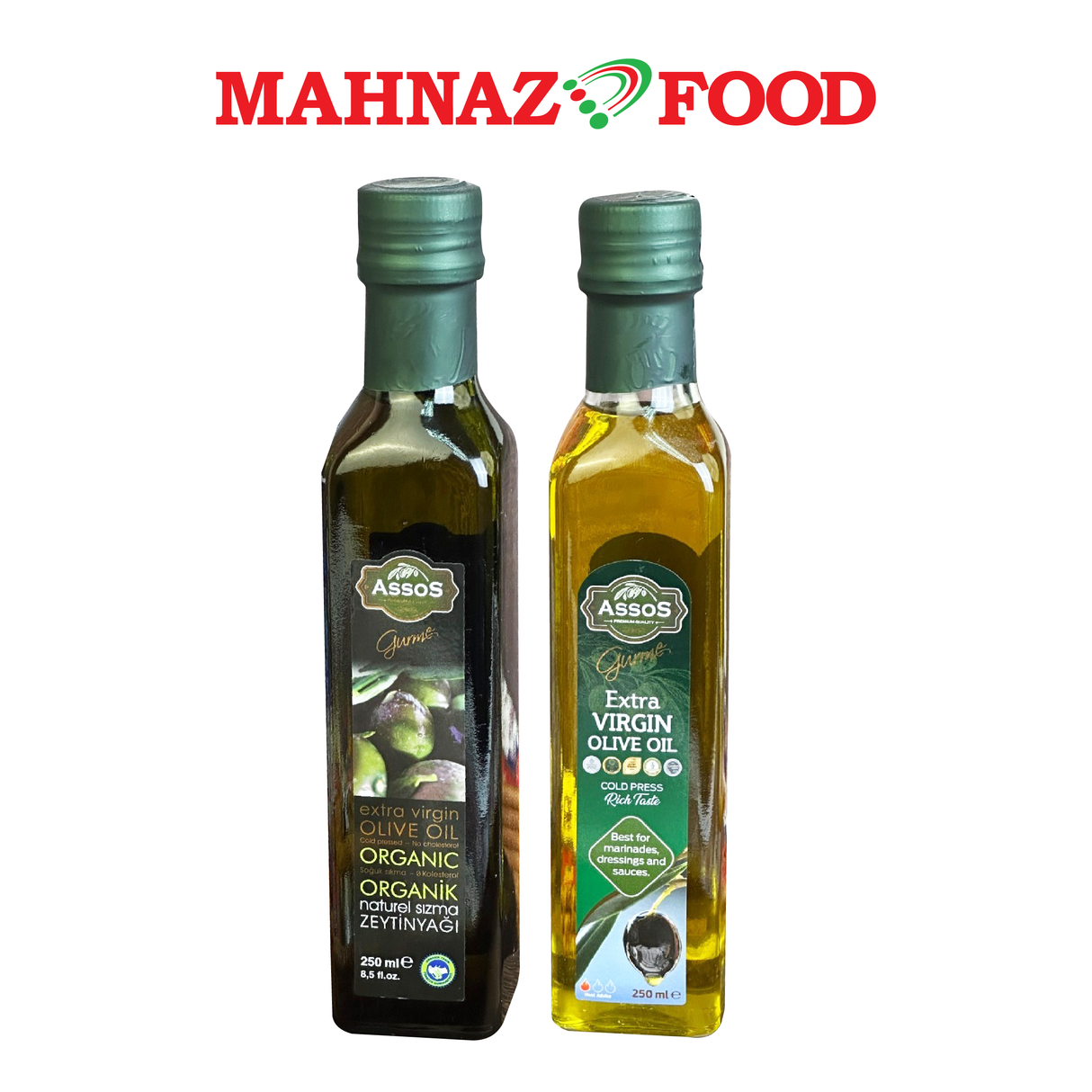 MAHNAZ FOOD - ASSOS EXTRA VIRGIN OLIVE OIL 250ML/500ML/1000ML