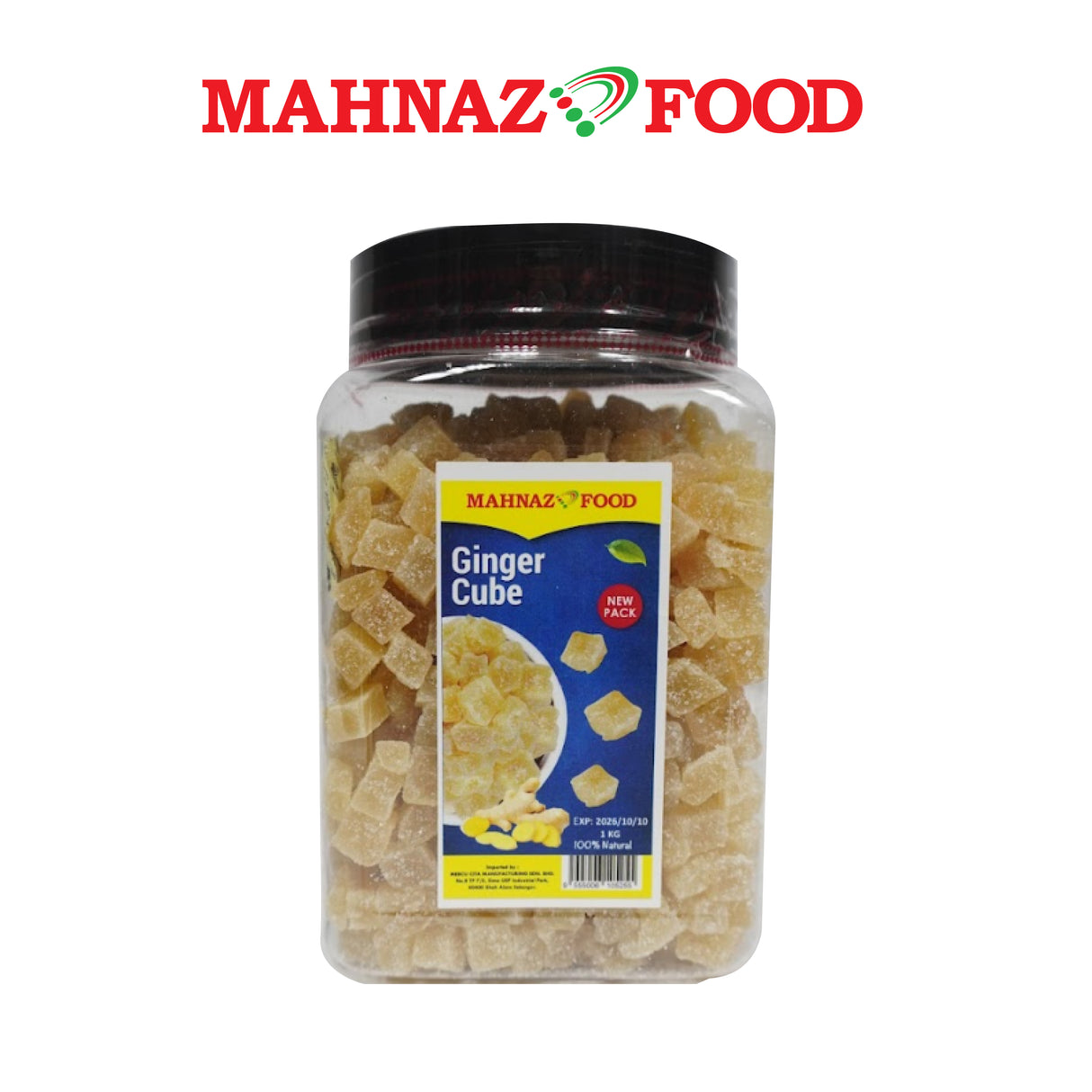 Mahnaz Food Dried Ginger Cube 1kg