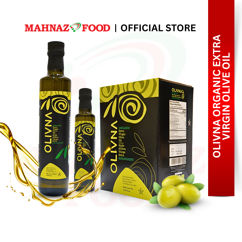 MAHNAZ FOOD OLIVNA ORGANIC EXTRA VIRGIN OLIVE OIL 250ML | 500ML | 5L | MINYAK ZAITUN