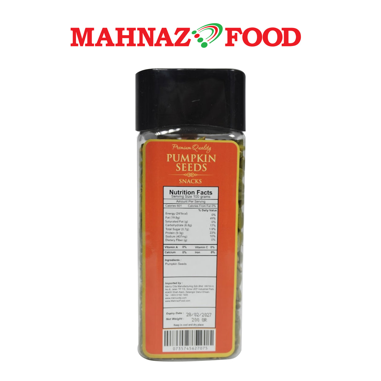 Mahnaz Food Pumpkin Seed 200g