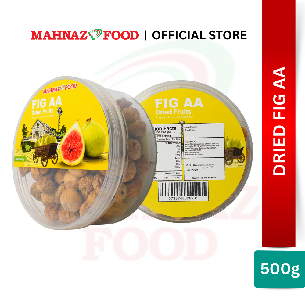 Mahnaz Food Variety Dried Fruits Round Container 400g – 550g | Premium Snack | Healthy Gift Set | Mix Buah Kering | 干果礼盒