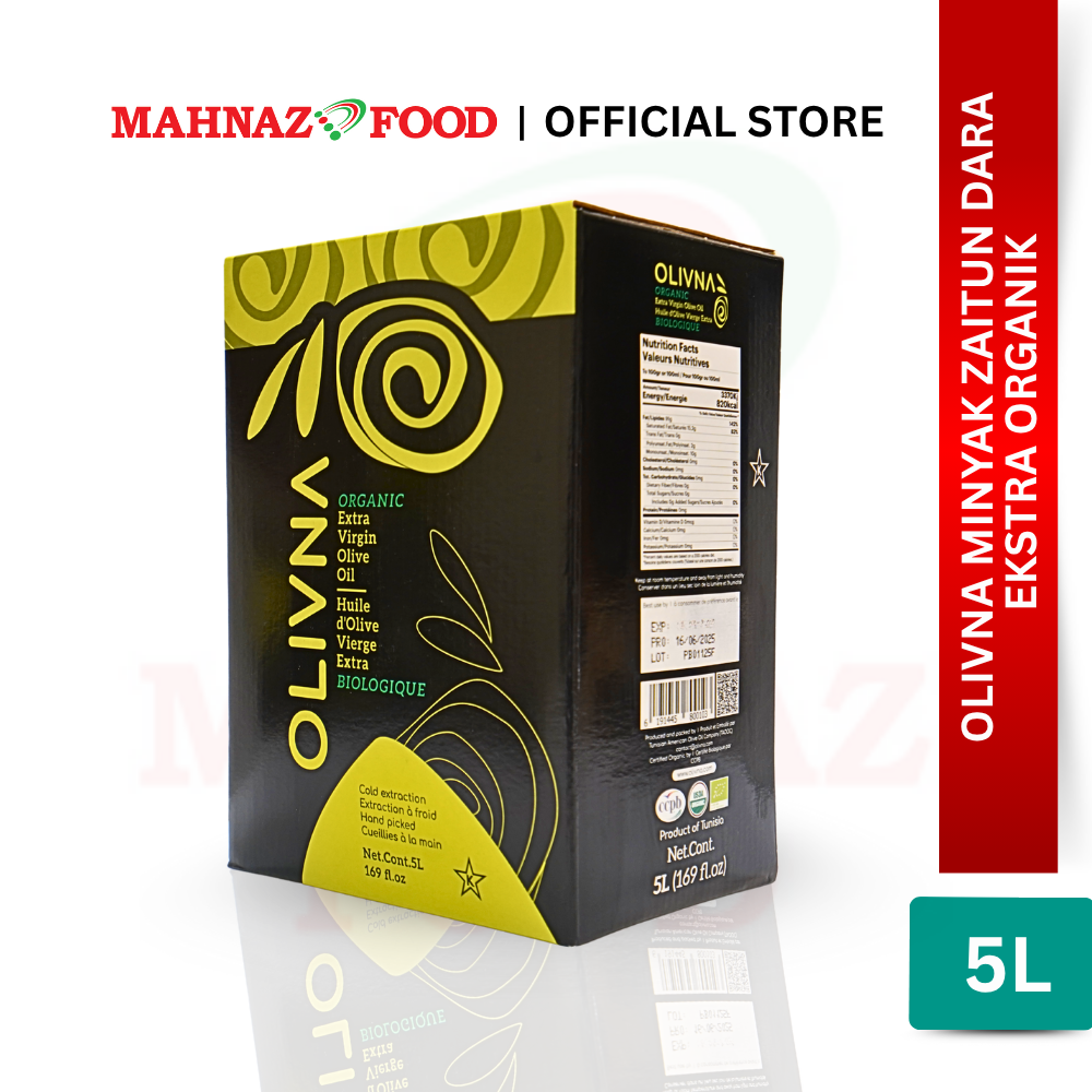 MAHNAZ FOOD OLIVNA ORGANIC EXTRA VIRGIN OLIVE OIL 250ML | 500ML | 5L | MINYAK ZAITUN
