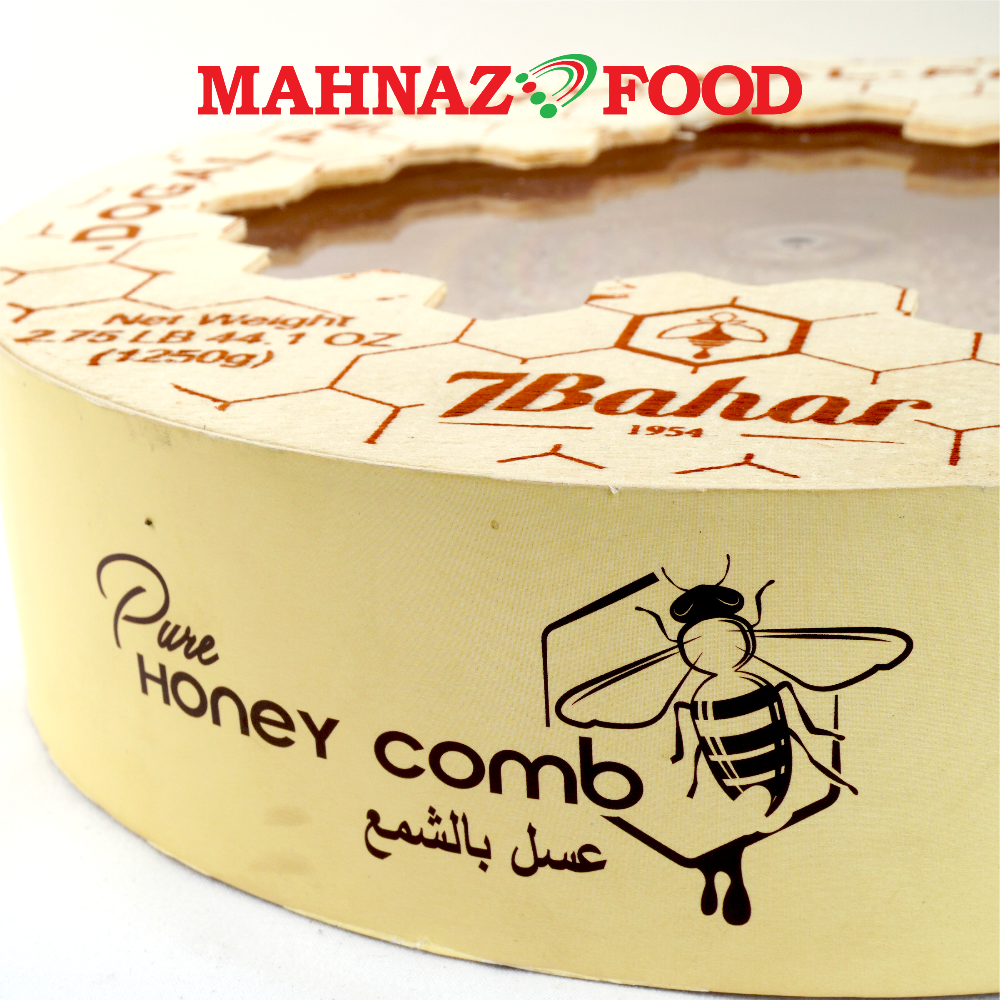 Mahnaz Food 7Bahar Petekli Bal.Pure Honey Comb 1250g