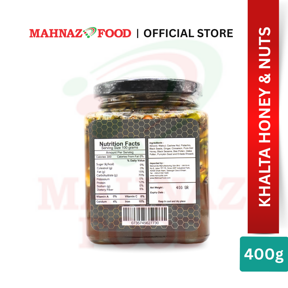 Mahnaz Food Khalta Honey & Nuts Extra Energy for Married People | Madu Khas Suami Isteri Lebih Bertenaga