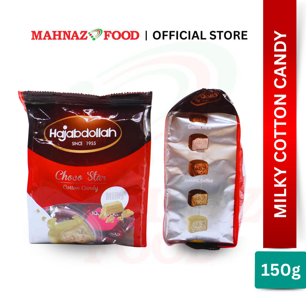 Hajabdollah Assorted Cotton Candy 150G | Halva Pashmak Iran | Milky / Orange / Strawberry | 棉花糖 Iran | Gula-Gula Kapas