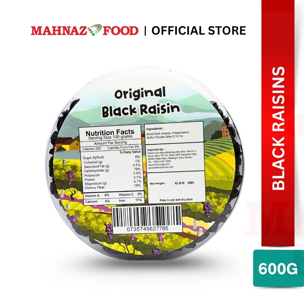 Dried Fruit | Raisin | Original Black Raisin | (330g / 600g / 1kg)