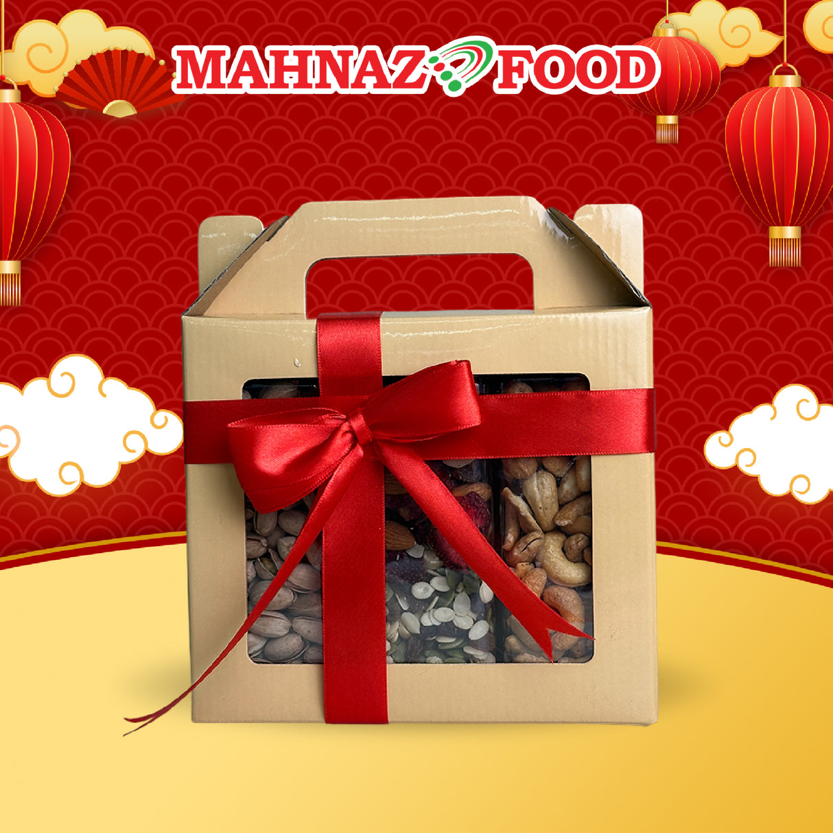 Mahnaz Food CNY Bundle Set - Mix Macadamia Berry 270g, Cashew Premium 250g , Pistachio Roasted 250g