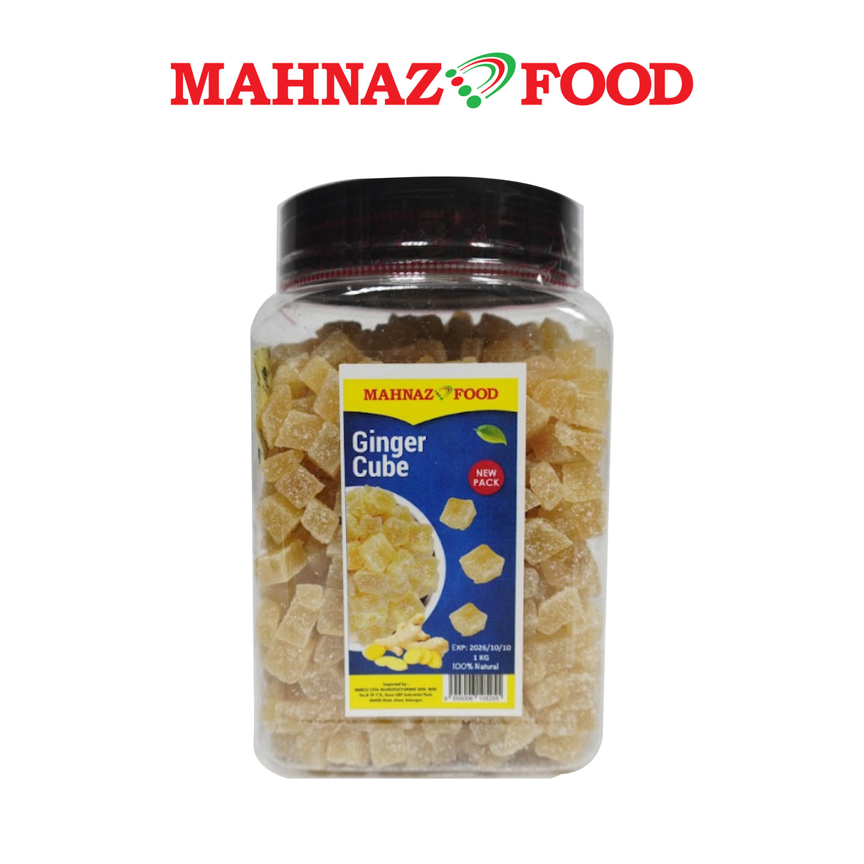 Mahnaz Food Dried Ginger Cube 1kg